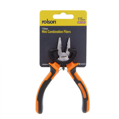 Mini Combination Pliers: 115mm with soft grip handles