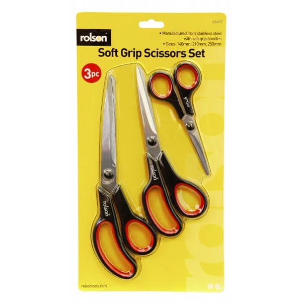 3pc Stainless Steel Scissor Set - 140/200/250mm