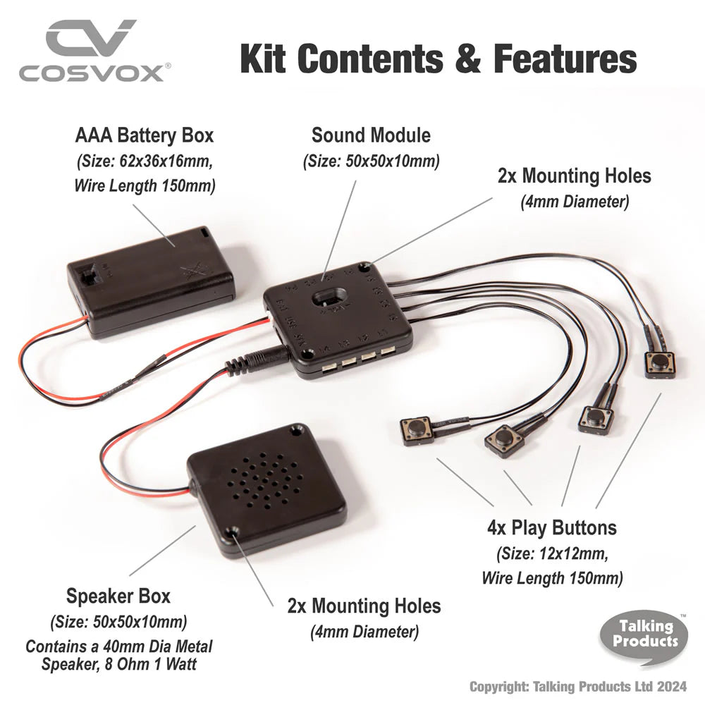 COSVOX Sound Effects Box for Cosplay- Add Your Own Sound FX To Props & Costumes