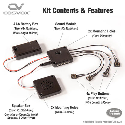 COSVOX Sound Effects Box for Cosplay- Add Your Own Sound FX To Props & Costumes