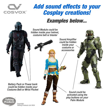 COSVOX Sound Effects Box for Cosplay- Add Your Own Sound FX To Props & Costumes