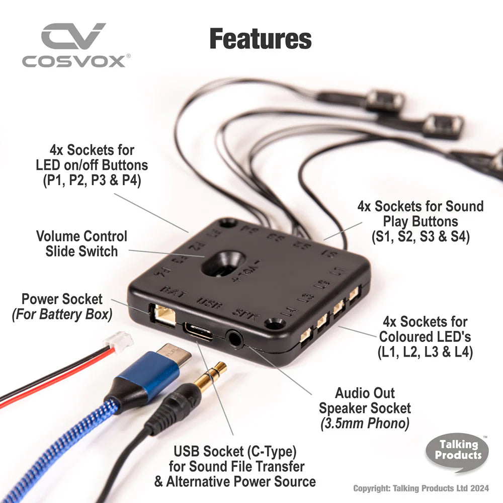 COSVOX Sound Effects Box for Cosplay- Add Your Own Sound FX To Props & Costumes